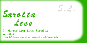 sarolta less business card